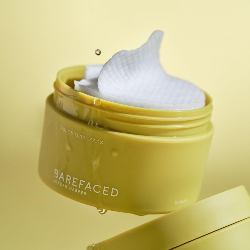 Barefaced Polishing Pads Alpine Rose extract note indicating renewal