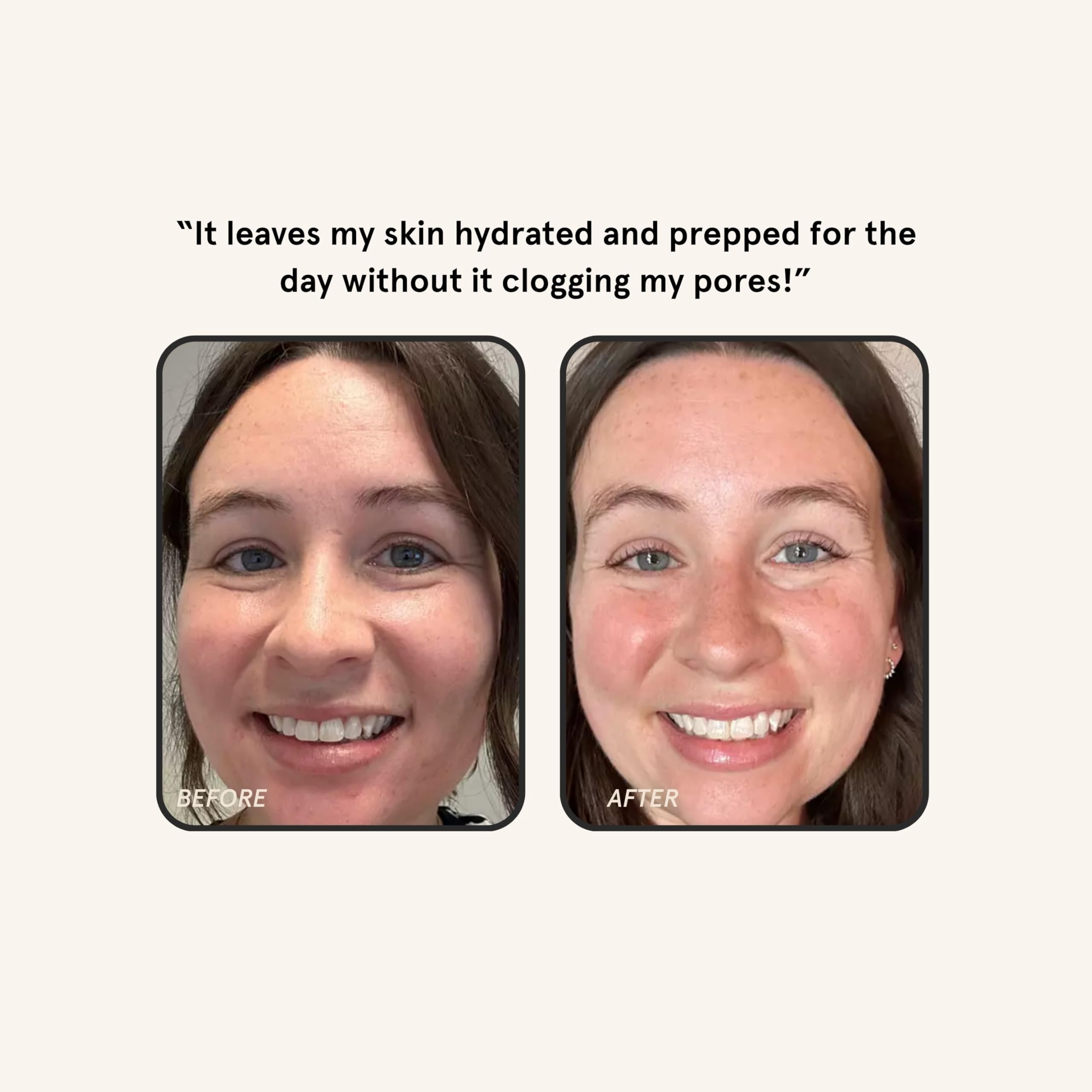 Barefaced SPF50 absorbs quickly, leaving a non-greasy complexion