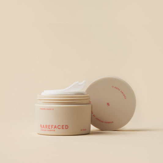 Barefaced Toning Pads II pad-stack-closeup highlighting exfoliation texture