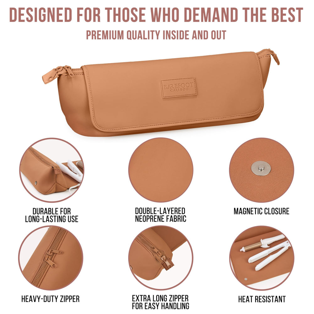 Curling iron organizer from Barefoot Caribou prevents tangles and cords