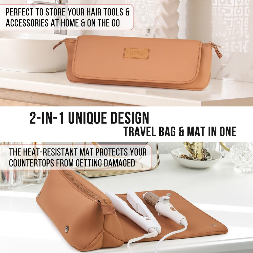Magnetic closure on Barefoot Caribou bag keeps contents secure during travel