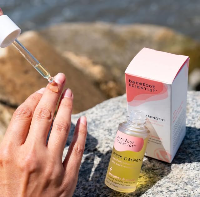Barefoot Scientist Inner Strength tea tree oil close-up highlighting anti-fungal note.