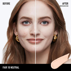 BareMinerals BarePro 24HR matte finish close-up with seamless color.