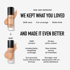 bareminerals BarePro remains transfer-proof for long-lasting matte look