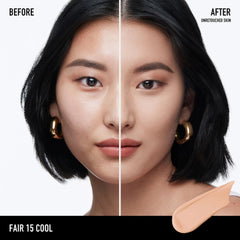 Closeup of Bareminerals Barepro matte finish for a natural look on skin.