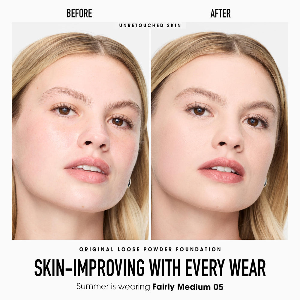 bareMinerals Beautiful Finish Brush (travel size) for quick, even foundation application.