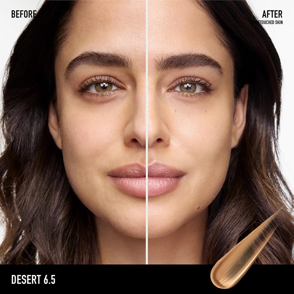 bareMinerals Complexion Rescue Desert 65 texture highlights oil-free, breathable finish.