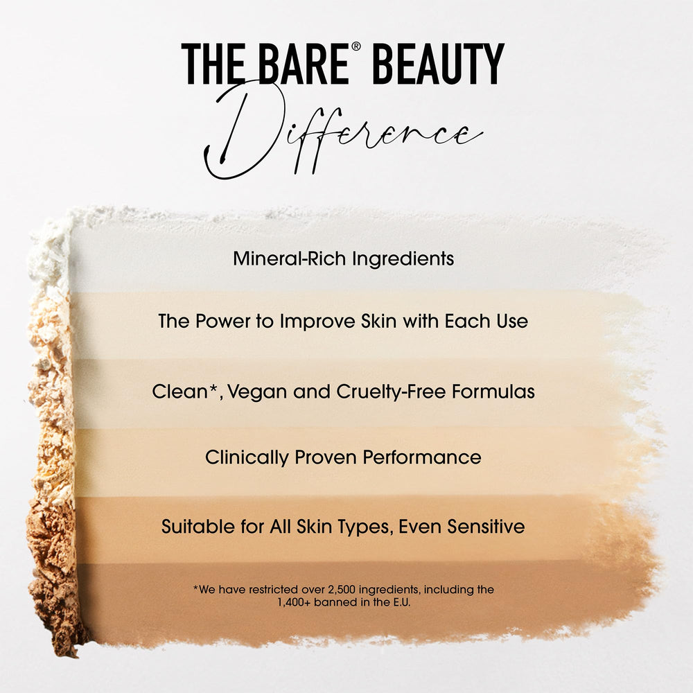 BareMinerals Deluxe Mineral Veil powder swirl revealing silky, breathable texture