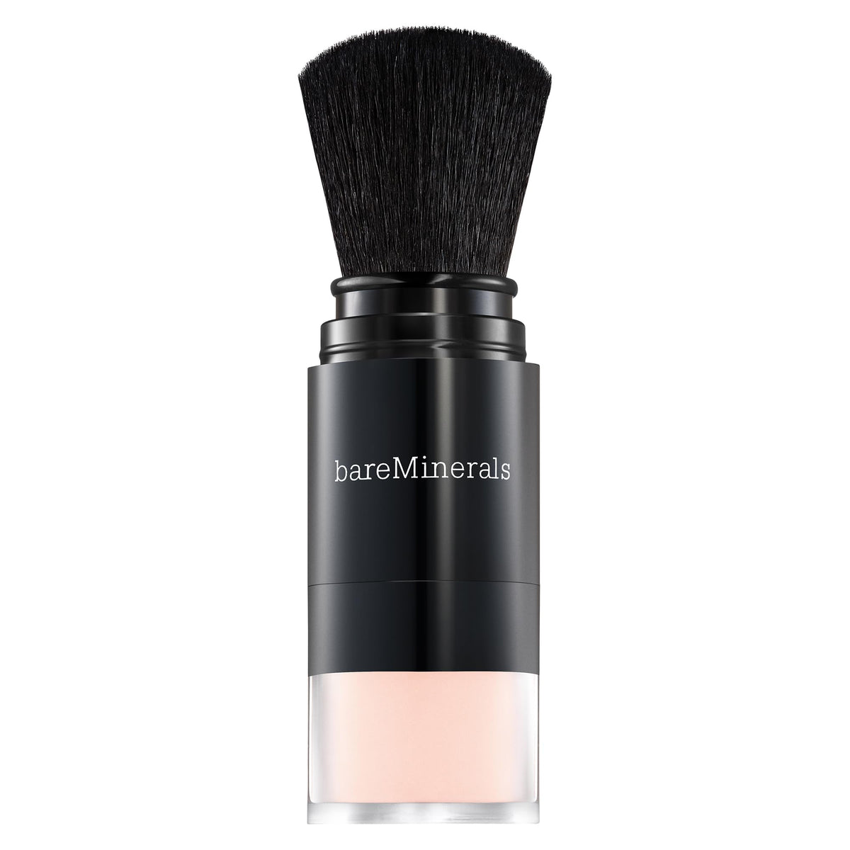 bareminerals Mineral Veil powder jar close-up shows translucent setting powder that controls shine.