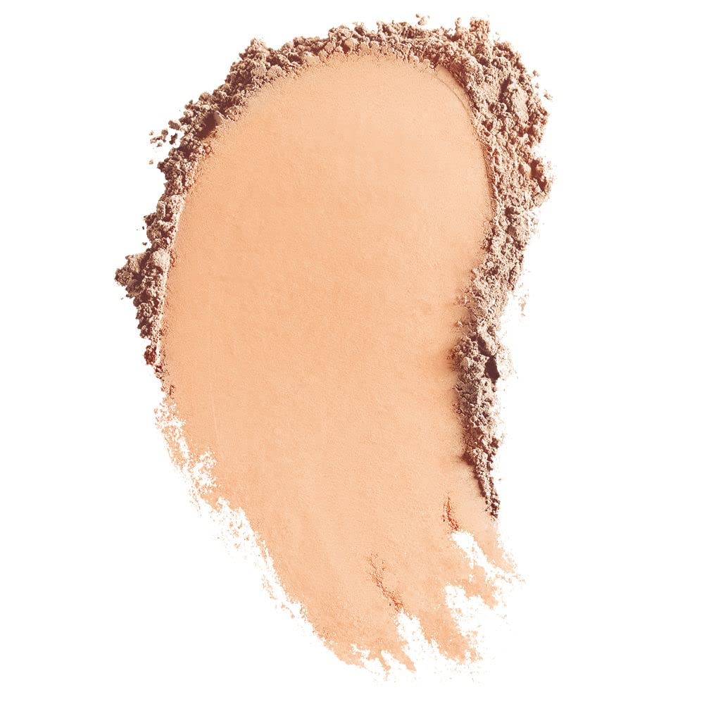 bareMinerals Ivory06 swatch shows buildable coverage with a natural luminous finish.