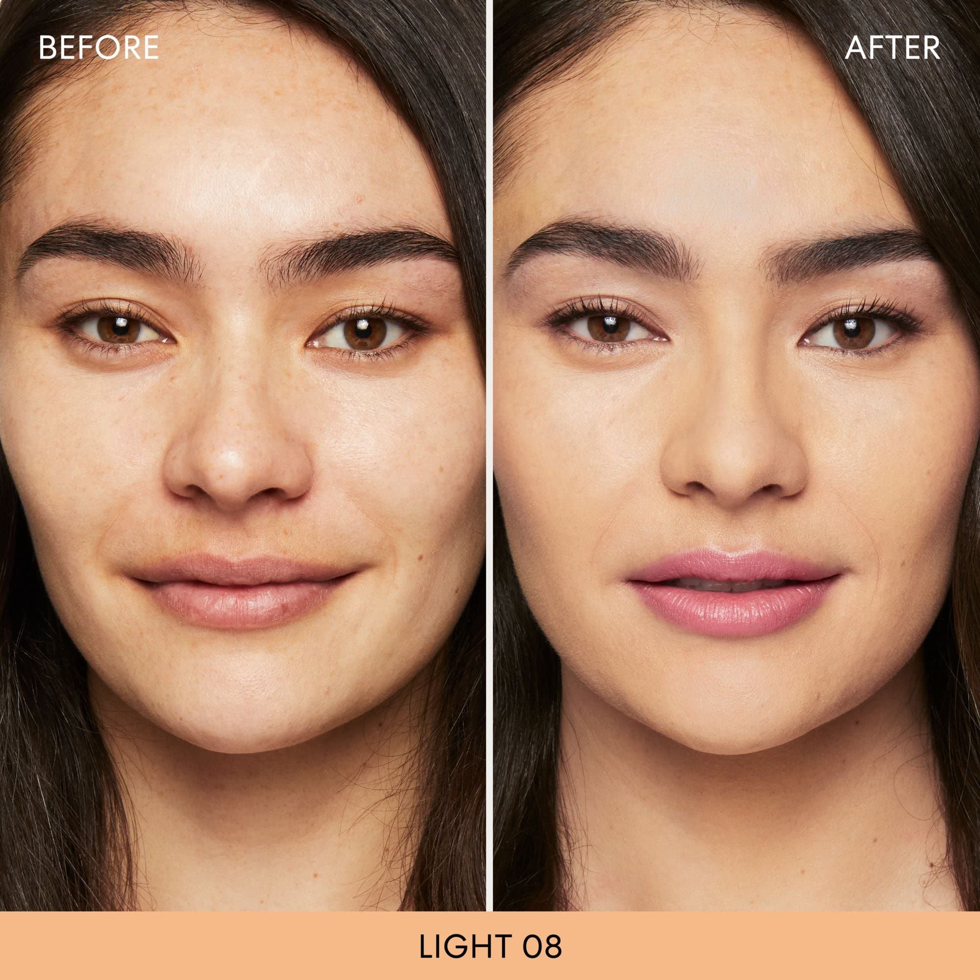BareMinerals Original Matte Foundation SPF15 08 Light swatches highlight shade fit and texture