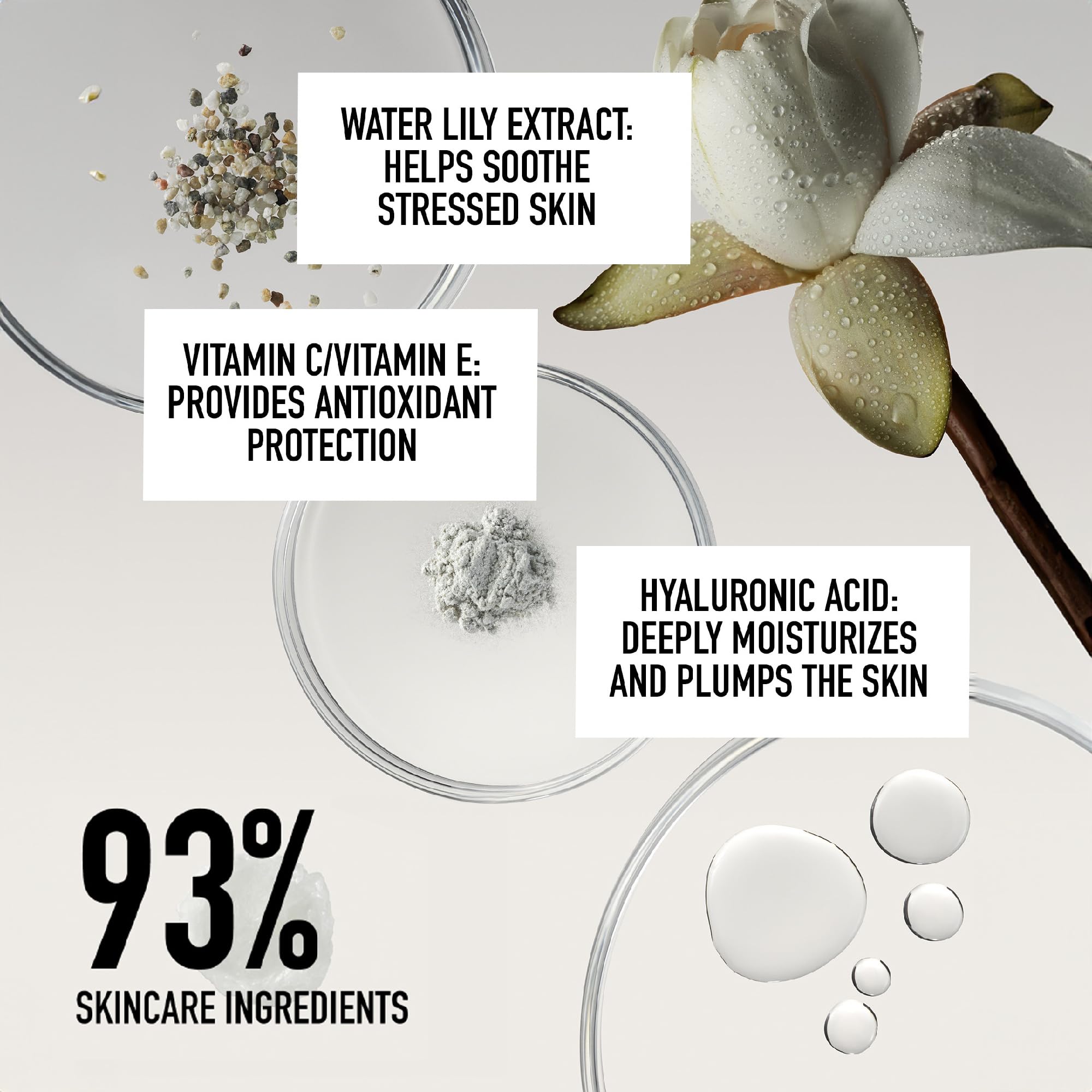 bareMinerals Original Serum Foundation SPF 20 bottle label — broad protection without white cast.