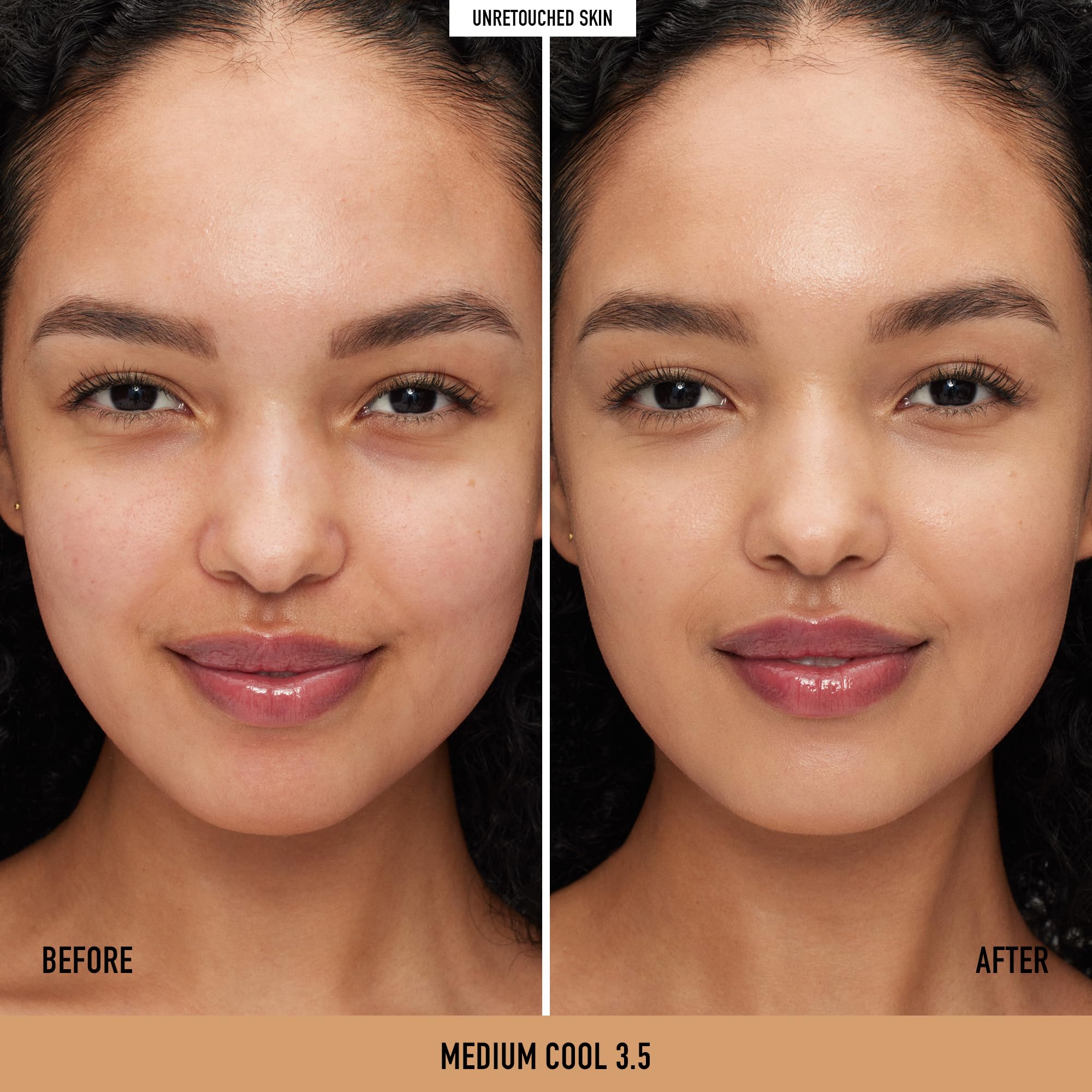 bareMinerals Original Serum Foundation swatches — shows 30 shade range for diverse tones.