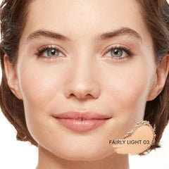 BareMinerals powder foundation packaging emphasizing clean, minimal design.