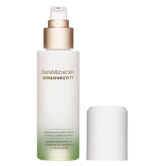 bareMinerals Skinlongevity serum bottle offering barrier support for daily hydration