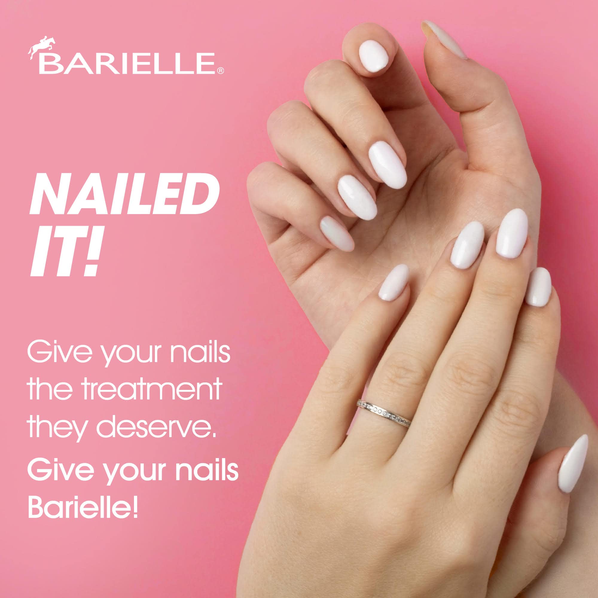 Barielle Hydrating Ridge Filler Base Coat in hand, showing easy application.