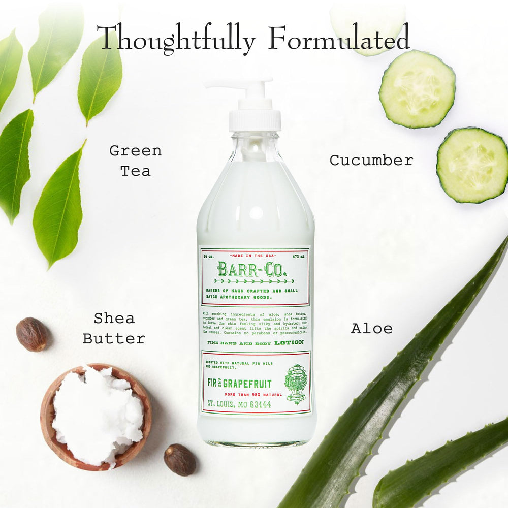 BARR-CO sustainable glass bottle presented as gift-ready packaging