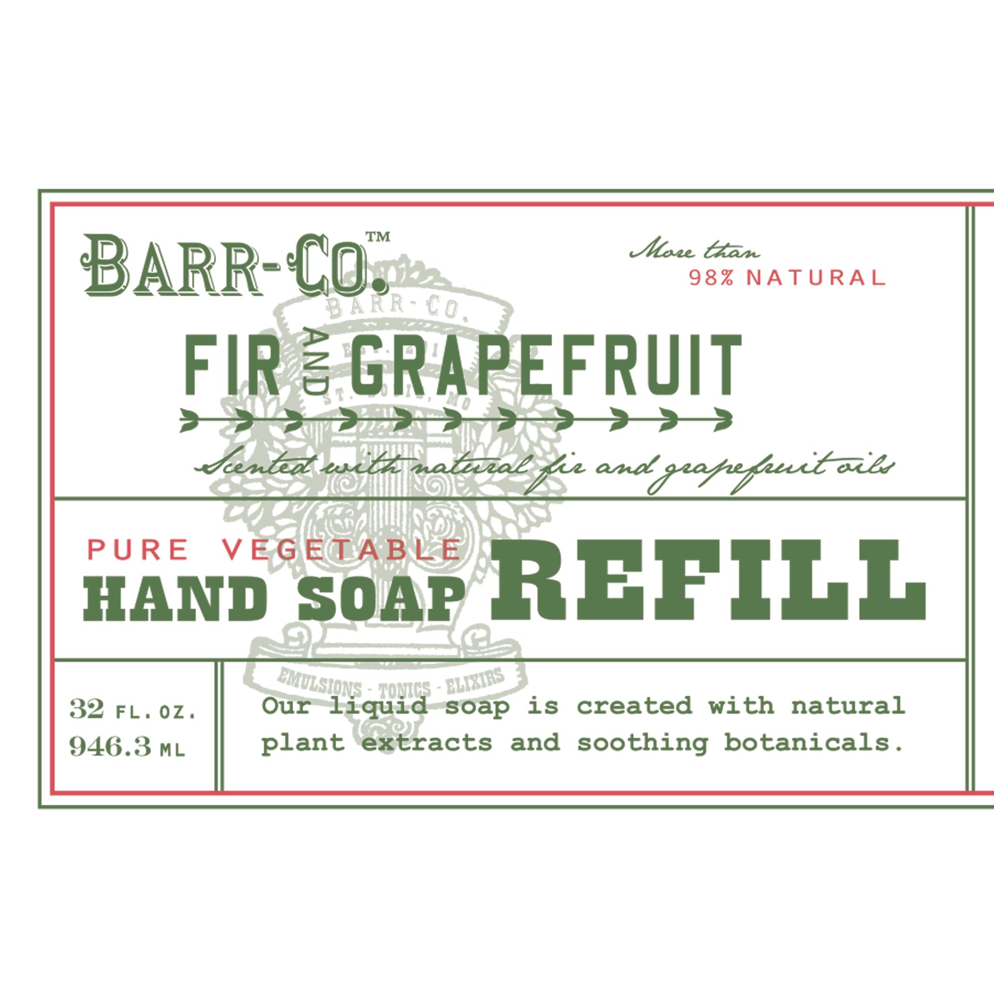 BARR-CO 32 fl oz refill bottle for kitchen or bathroom use
