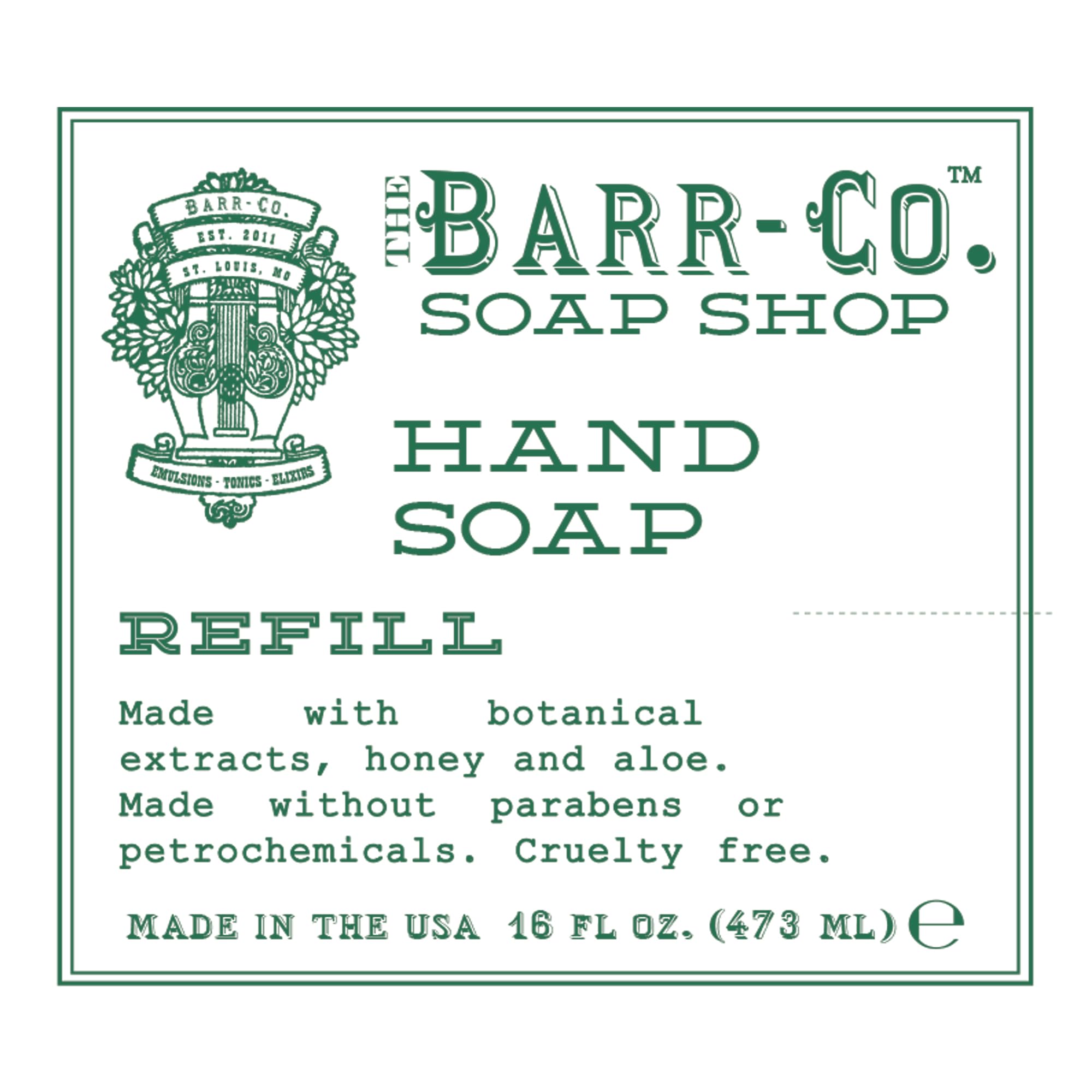 In-home usage of Barr-Co Honey Mint refill in bathroom or kitchen