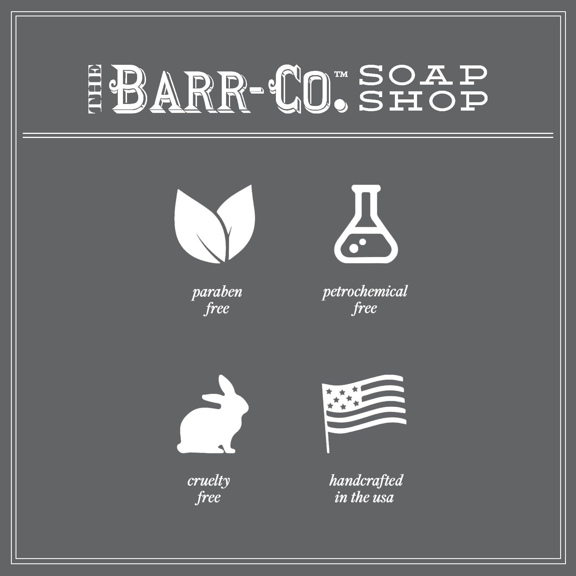 BARR-CO Natural ingredients close-up highlighting oatmeal and shea butter for moisturizing hands