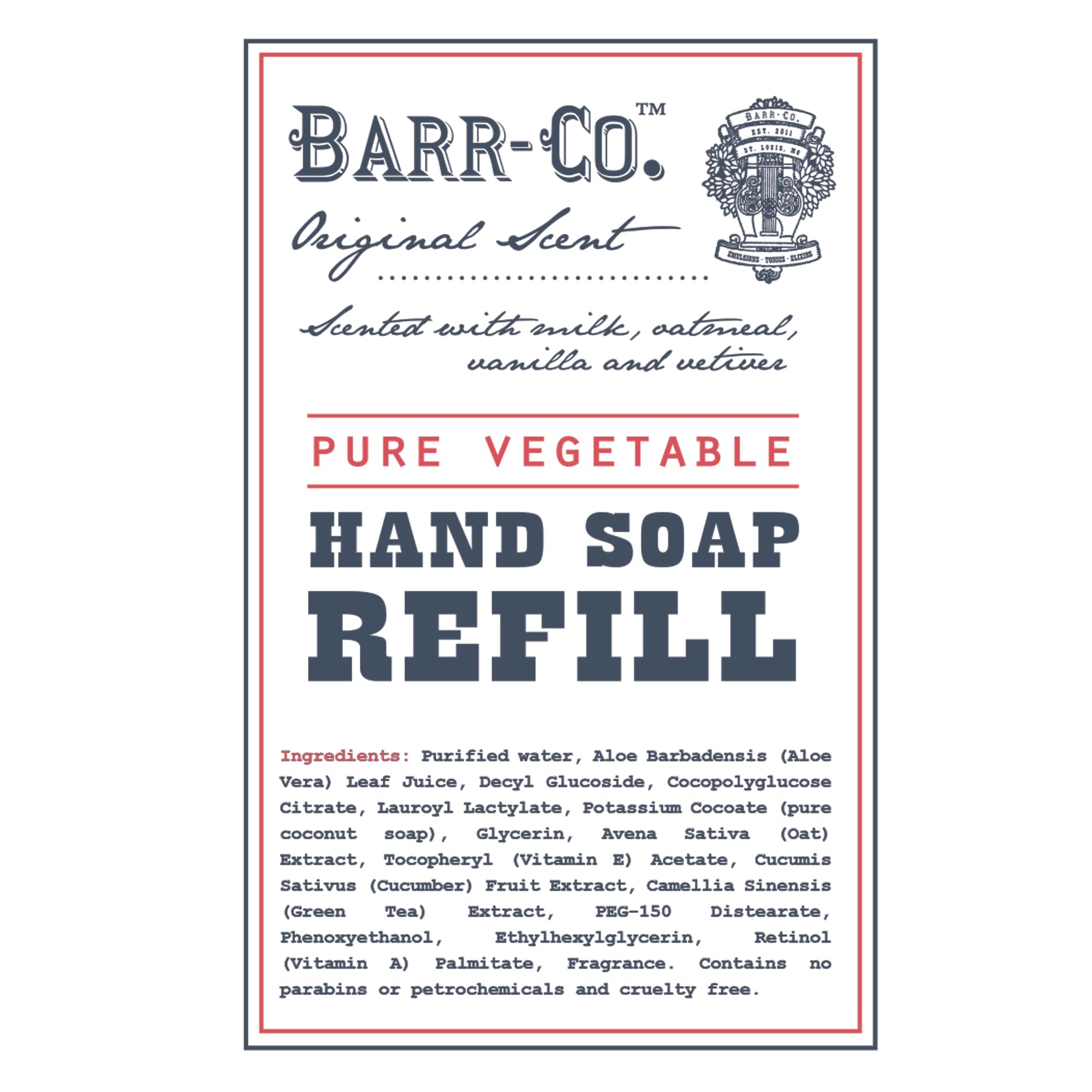BARR-CO original scent shown for daily handwashing routines.