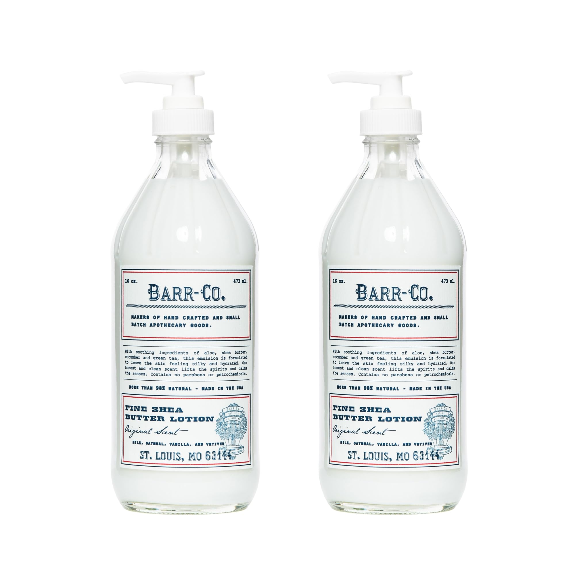 BARR-CO Original Scent Shea Butter Lotion bottle for daily skin care.