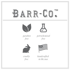 Barr-Co Original Scent vanilla application on skin highlighting creamy aroma.