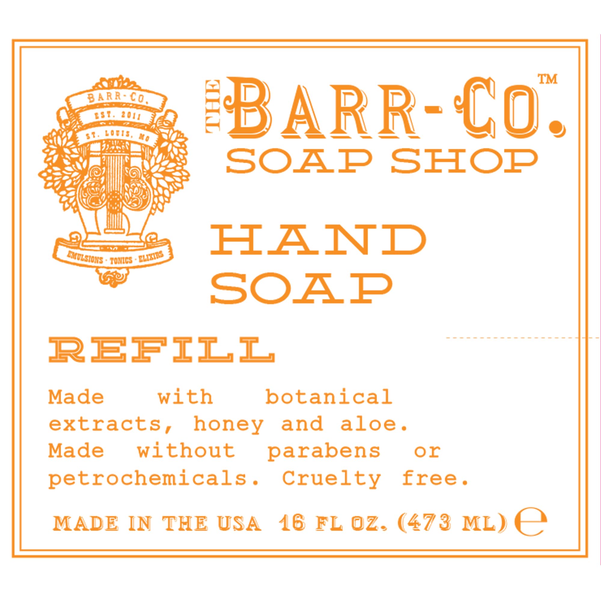 BARR-CO Refill packaging ready for everyday bathrooms and kitchens