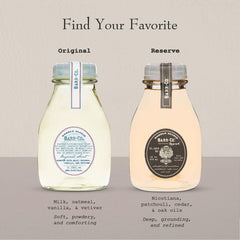 Botanicals in Barr-Co Reserve Bubble Bath Elixir swirling in water for soft skin.