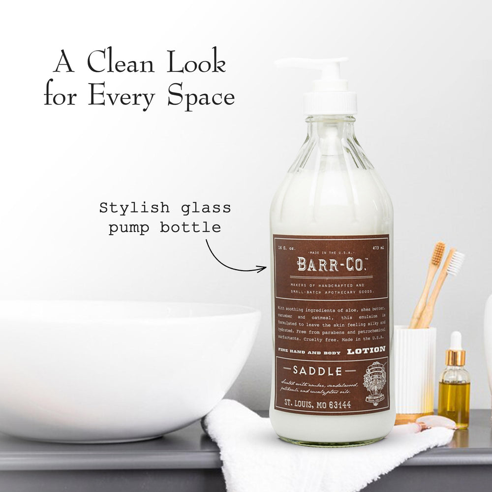 Cap detail of BARR-CO Saddle Scent bottle, showcasing sturdy, gift-ready packaging.