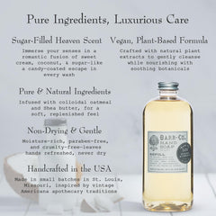 BARR-CO Sugar & Cream refill pour demonstrates easy, mess-free refilling.