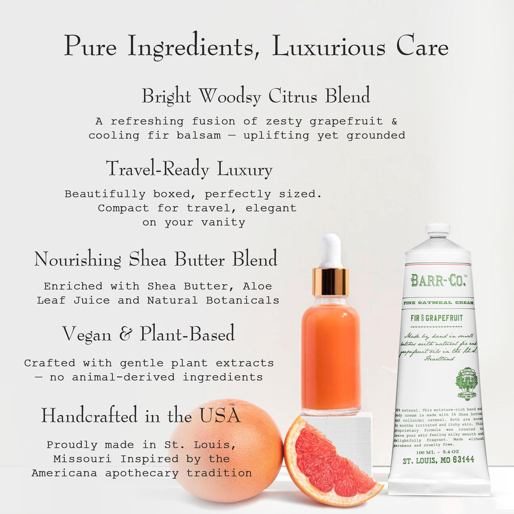 Close-up of woodsy citrus scent and cream bottle highlighting fragrance