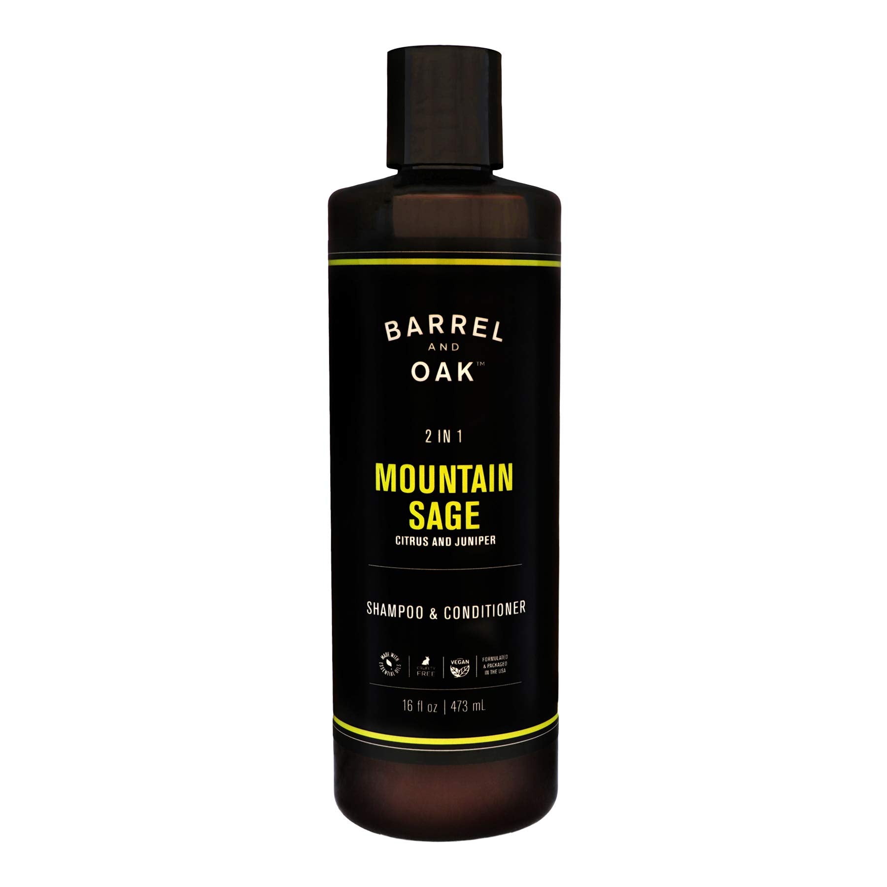 Barrel & Oak 2-in-1 cleanser bottle pour for easy daily scalp care