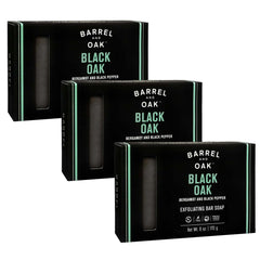 Barrel & Oak Black Oak bar soap block for daily exfoliation and cleansing