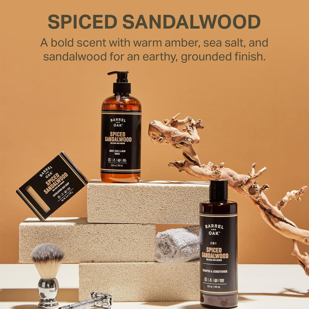 Barrel & Oak plant-extracts body wash bottle for a gentle, deep clean.