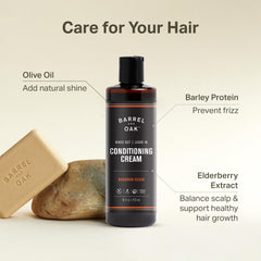 Barrel & Oak vegan cruelty-free grooming ritual packaging imagery