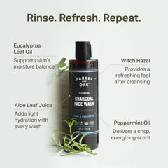 Charcoal face wash close-up highlighting cleansing power