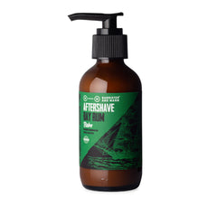 Barrister and Mann after shave balm jar with bay rum scent to soothe and hydrate skin