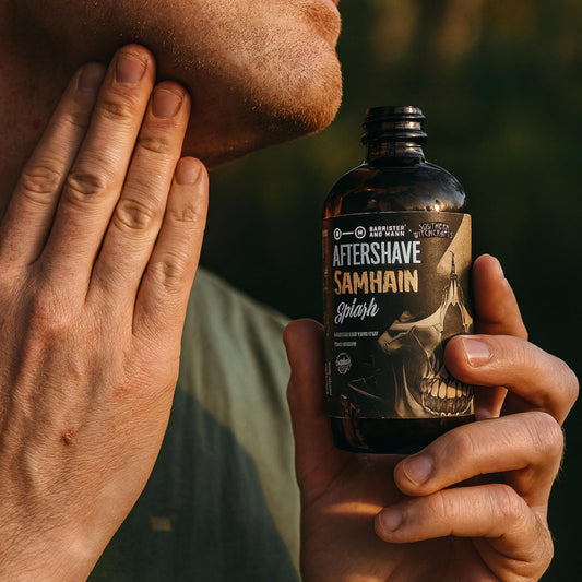 Barrister and Mann Hallows fragrance profile highlighting vetiver and oakmoss notes.