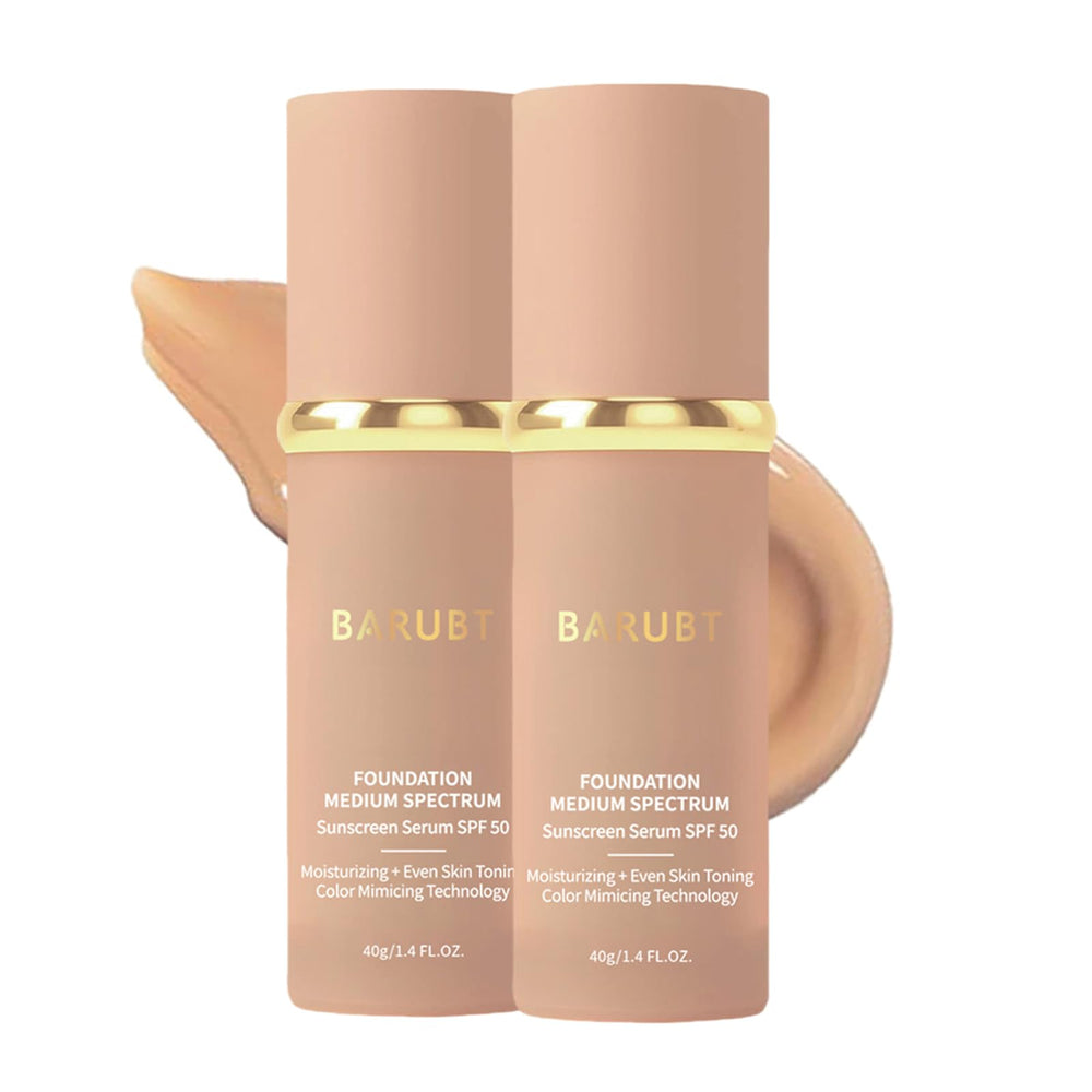 BARUBT color-changing foundation bottle demonstrates adaptive shade for an even complexion.