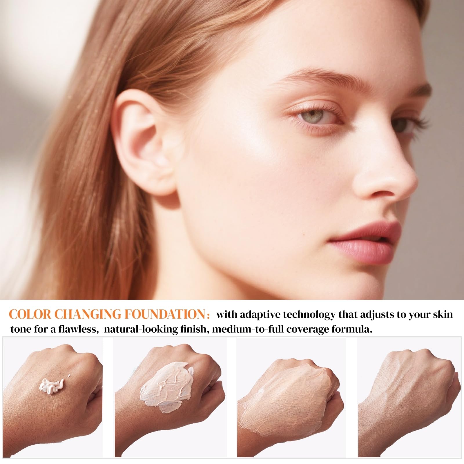 BARUBT 4-in-1 formula acts as primer, foundation, concealer, setting powder.