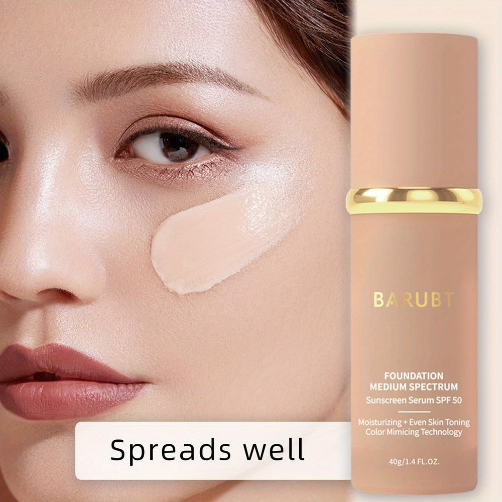 BARUBT buildable coverage illustrates medium to full makeup finish.