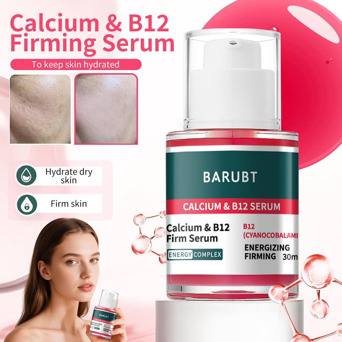 BARUBT Eye-area application close-up illustrates soothing care.