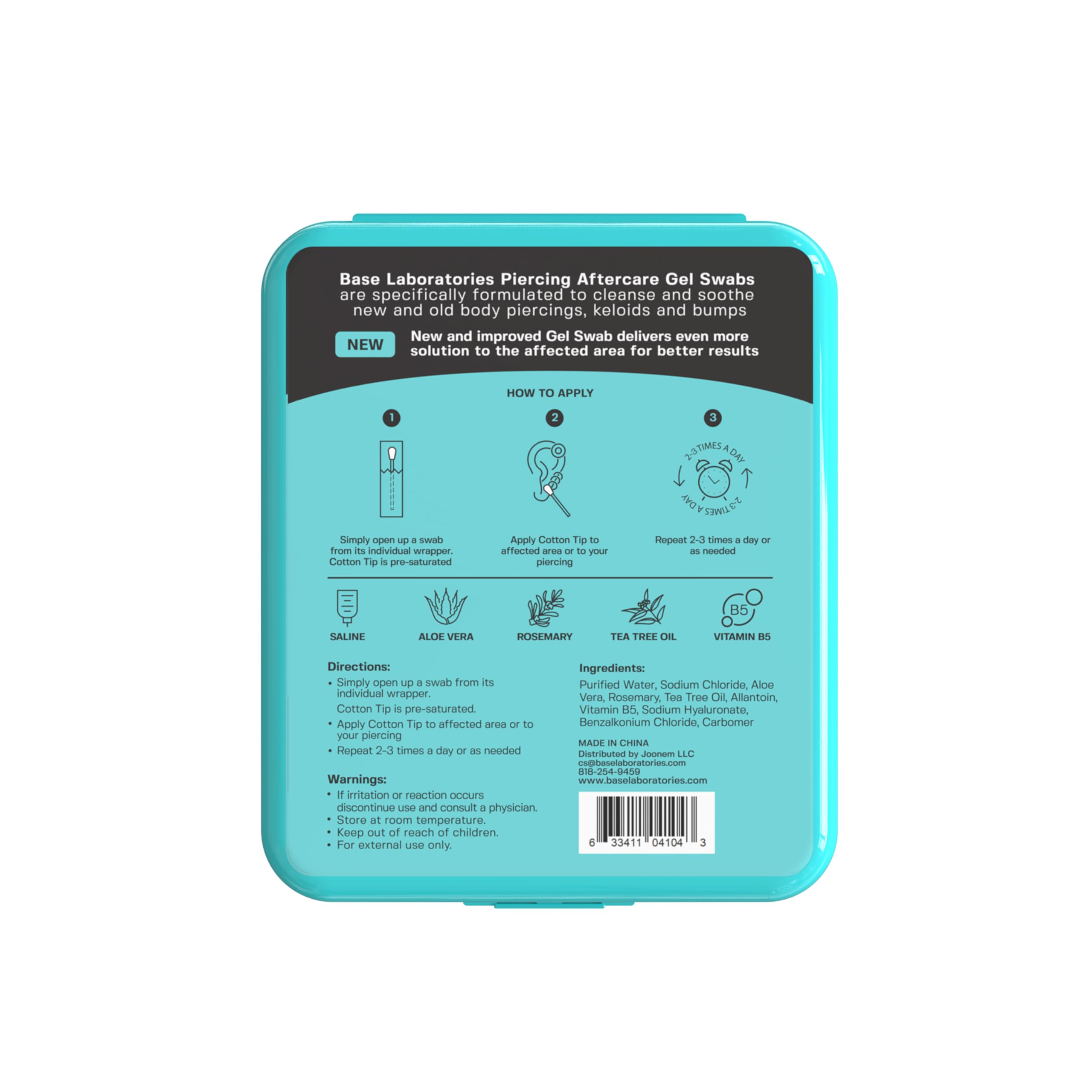 BASE LABORATORIES on-the-go healing swab for all piercings