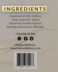 Bask & Lather Organic natural ingredients collection highlighting rosemary and mint.