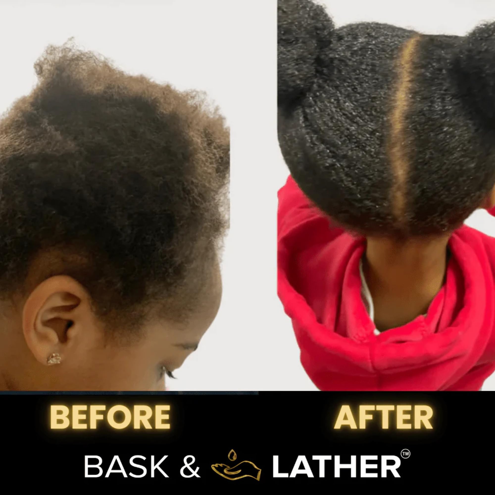 Ingredients blend featuring honey, murumuru butter, avocado oil for nourished strands.
