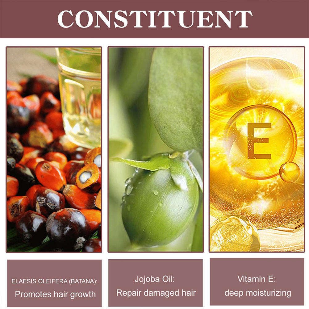 Batana Oil repairing brittle hair and reducing breakage.