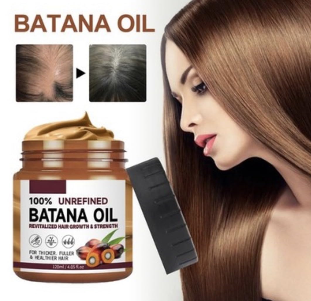 Batana Oil applied to the scalp during massage for nourishment.