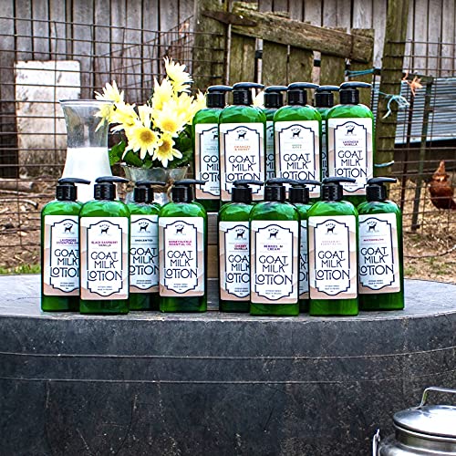 Creamy Bates Family Farm goat milk and shea lotion glides on with non-greasy hydration