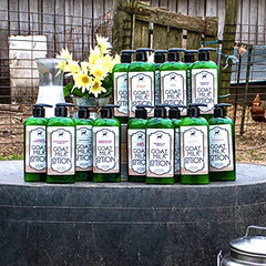 Creamy Bates Family Farm goat milk and shea lotion glides on with non-greasy hydration